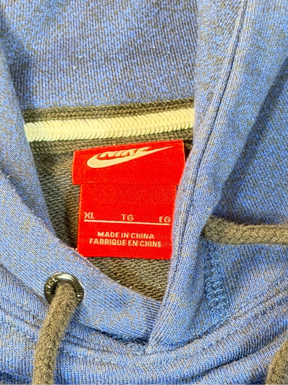 Nike Sportswear Colorblock Pullover Hoodie Blue Heather Gold Badge Tag Men\'s XL - Picture 4 of 10